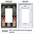 thumbnail image 3 of Yayeee Rocker Switch Wall Plate 1-Gang 4.6"x2.9" Home Decorative Outlet Cover, Beige Striped Trees, 3 of 6