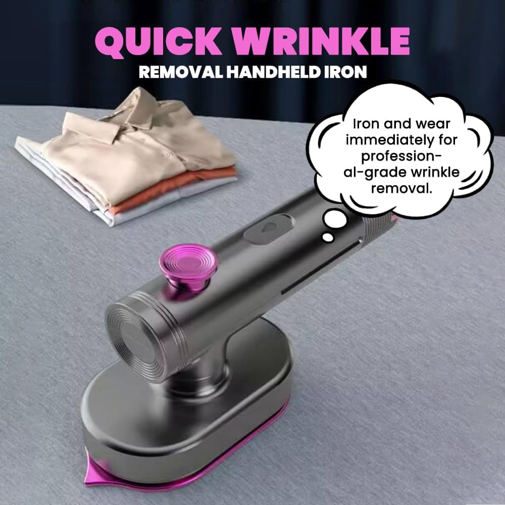 Portable Handheld Garment Steamer for Clothes, Fast Heat Up Travel Steamer with Continuous Steam, Compact Clothes Steamer for Home and Travel, Wrinkle Remover for Fabrics Curtains