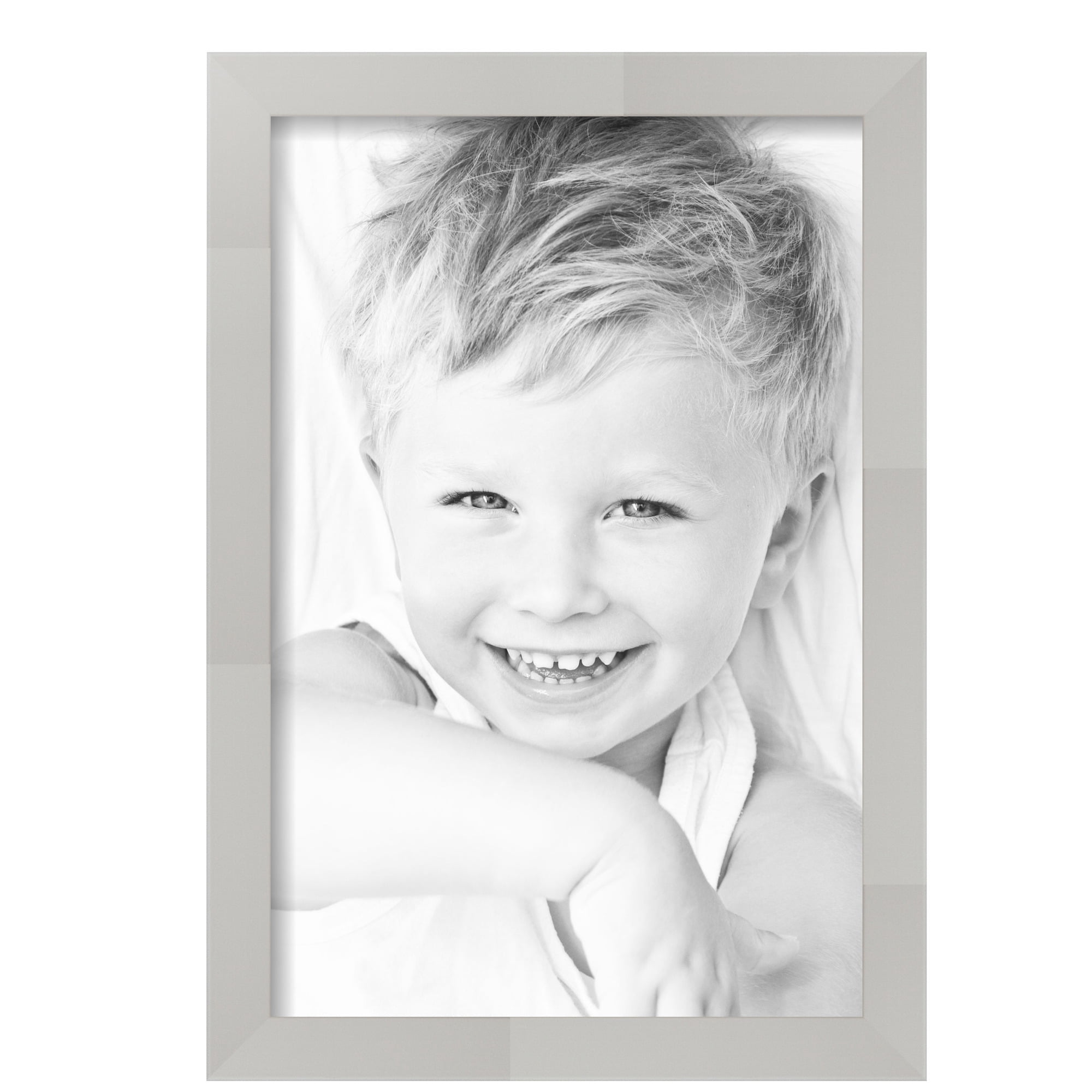 ArtToFrames 12" x 18" Antique White Picture Frame, 12x18 inch White MDF Poster Frame (WOM-5361),  Pack