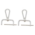 thumbnail image 3 of GUOOL 2 Pieces Snap Hook Swivel Clasp Detachable DIY Bag Strap Hardware Bag Buckle White, 3 of 9