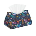 thumbnail image 2 of Lsque Marine Inhabitants Printed Long Tissue Box Cover Holder, Facial Paper Organizer Dispenser,Triangle with Bottom Belt, PVC Leather Decorative Organizer, 2 of 9