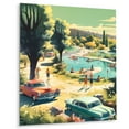 thumbnail image 2 of Designart "Beachside Classics 50 s Vintage II" Retro Car Metal Wall Decor, 2 of 5