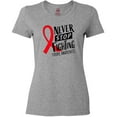 thumbnail image 3 of Inktastic Never Stop Fighting Stroke Awareness Red Ribbon Women's T-Shirt, 3 of 5