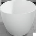 thumbnail image 4 of Barara King Modern Soaking Bathtub,Bathtub, 65" Freestanding Solid Surface Bathtub with Overflow and Pop-up Drain, Matte White, 4 of 15