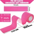 thumbnail image 2 of FrostHike 4 Rolls Sports Kinesiology Tpe Precut Tpe Sports Tpe Kinesiology Muscle Tpe Kinesiology Tpe thletic Tpe Pin Relief Tpe for Knee Shoulder Elbow Pin Relief nd Support, 4 Colors, 2 of 5