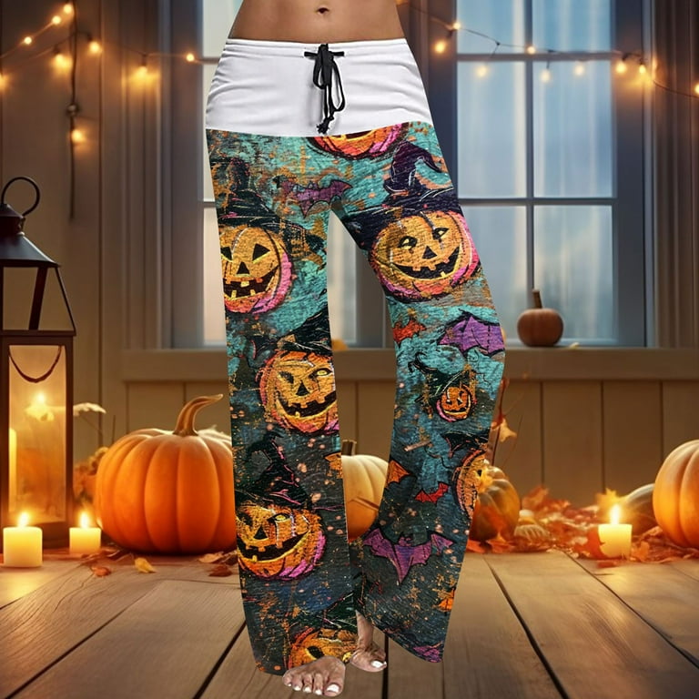 Nisorays Halloween Pajama Pants Women Pajamas Cute Funny PJ s Women s Jammies PJs Navy L Walmart