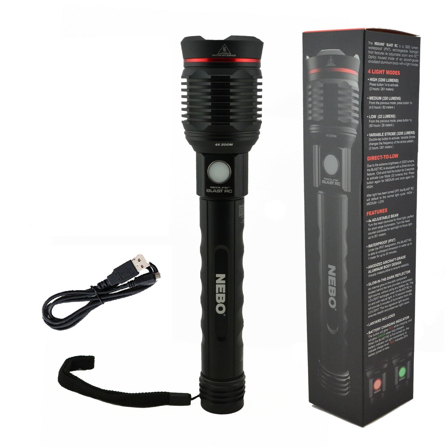 Nebo REDLINE BLAST RC Rechargeable Flashlight