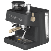 Thyme & Table Barista Grade Espresso Machine with 15-Bar Pressure and Conical Burr Grinder, Slate Grey