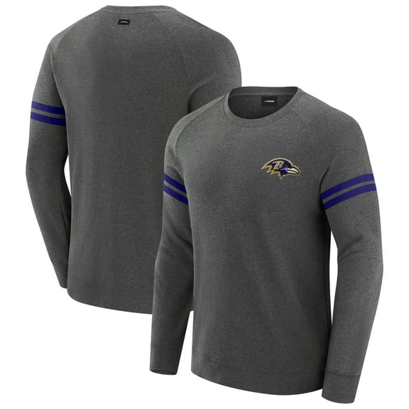 Men's J. Palmer Dark Heather Gray Baltimore Ravens Players Lounge Raglan Tri-Blend Sweatshirt