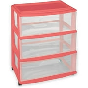 Homz Hpi 3dr Wd Cart Coral Fire