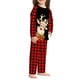 thumbnail image 5 of Traje de pantalones largos cálidos para la familia Traje de diario con estampado de alces en la cintura elástica Traje diario de estilo navideño FLhrweasw Nuevo, 5 of 6
