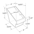 thumbnail image 3 of Mini Clear Plastic Molded Bucket, Storage Container Bin for Pegboard, Slatwall, or Counter with 2 Metal U-Hooks, Size: 4" W x 6.875" D x 5.87"H, 4-Pack, 3 of 3