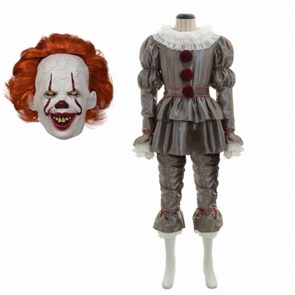Adult Halloween Costume Set – Movie-Inspired Clown Outfit -6pcs