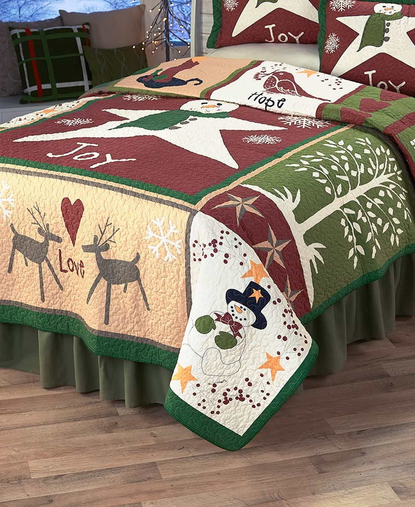 The Lakeside Collection Shining Star Seasonal Quilt King