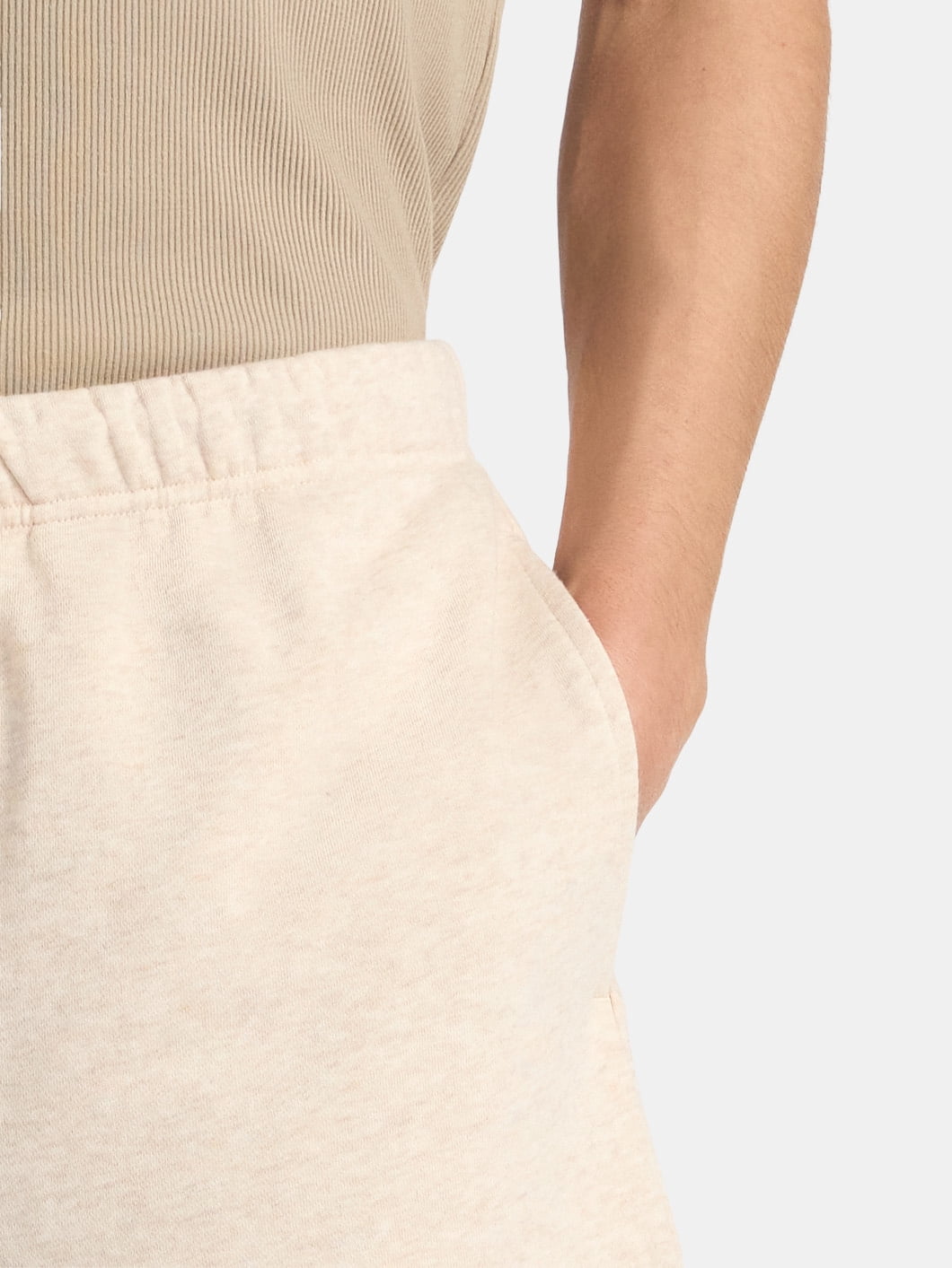 No Boundaries Soft Fleece Jogger Shorts, 6" Inseam, Men's and Big Men's