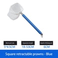thumbnail image 1 of LEEYNEER Fish Shrimp Skimming Net Fine Mesh Extendable Stainless Steel Handle Fishing Net 1X Telescopic Rod Clearance, 1 of 2