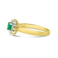 thumbnail image 4 of 10k Yellow Gold Oval Emerald And Diamond Ring, 4 of 6