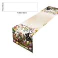 thumbnail image 3 of Uuiauoio Happy Easter Table Runner Bunny Rabbit Easter Eggs Flower Tablecloth Easter Spring Summer Party Decorations and Supplies for Home Kitchen Table, 3 of 7