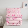 thumbnail image 5 of meiyoeat Cute Coquette Bow Full Size Comforter Sets For Girls Kids,Pink Ribbon Bowtie Bedding Comforter Set For Bowknot Lovers,Pink Reversible,3-Piece, 5 of 7