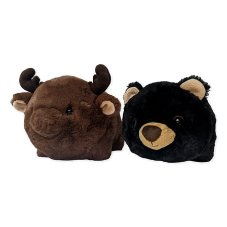 MORTY MOOSE & BRIAR BLACK BEAR Spudsters 10" Stuffed Animal Plush, by Aurora