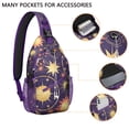 thumbnail image 2 of Ethereal Cosmic Elements Shoulder Backpack Gothic Constellation Map Sling Bag Travel-Ready for Commuters, Minimalists, 2 of 6
