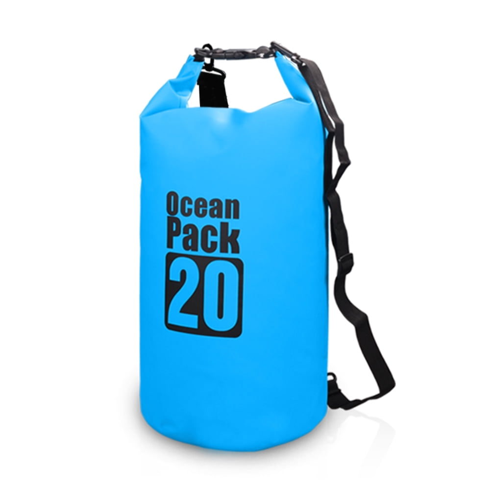 Waterproof 15L Dry Bag Blue For Boating Camping 