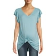 thumbnail image 4 of Time And Tru Women's Maternity Knot Front T-Shirt, 4 of 6
