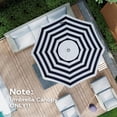 thumbnail image 5 of Abba Patio 9ft Lyon Outdoor Patio Umbrella Cover Replacement, 8 Ribs, Black & White Stripe, 5 of 5