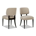 thumbnail image 5 of Harriet Split Back Gray Wool Blend Upholstered Dining Side Chair - Set of 2, 5 of 11