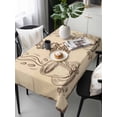 thumbnail image 6 of Vintage Coffee Table Cloth, Waterproof Tablecloth for Rectangle Tables, Farmhouse Coffee Beans Drinking Reusable Washable Fabric Table Cover for Restaurant Kitchen Dining Tables 60"x120", 6 of 9