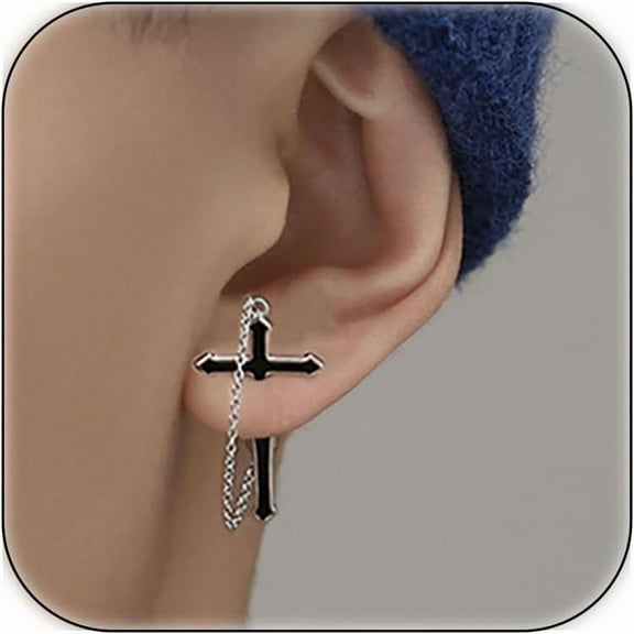 Ear Cuff Earrings for Men Clip On Cartilage Earrings Men Non Pierced Ear Cartilage Hoop Huggie Ear Cuffs for Mens Non Piercing