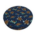 thumbnail image 1 of Disketp Sea Turtles Swimming Funda Redonda para Taburete, Funda de Cojín para Silla de Bar Suave y Elástica-12 inch, 1 of 7
