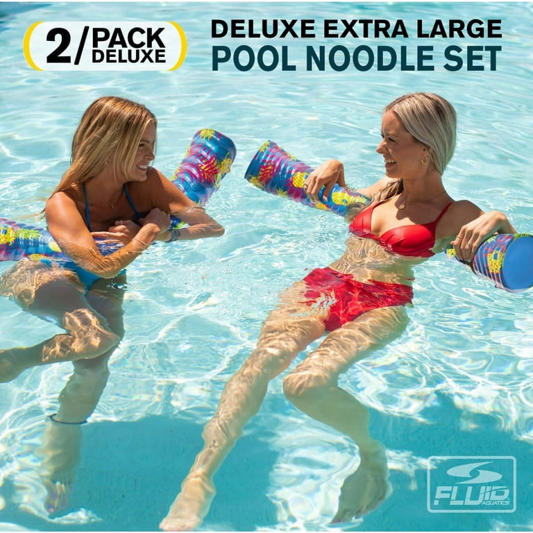 Fluid Deluxe Swimming Pool Noodles 2 Pack - Water Fun Toy