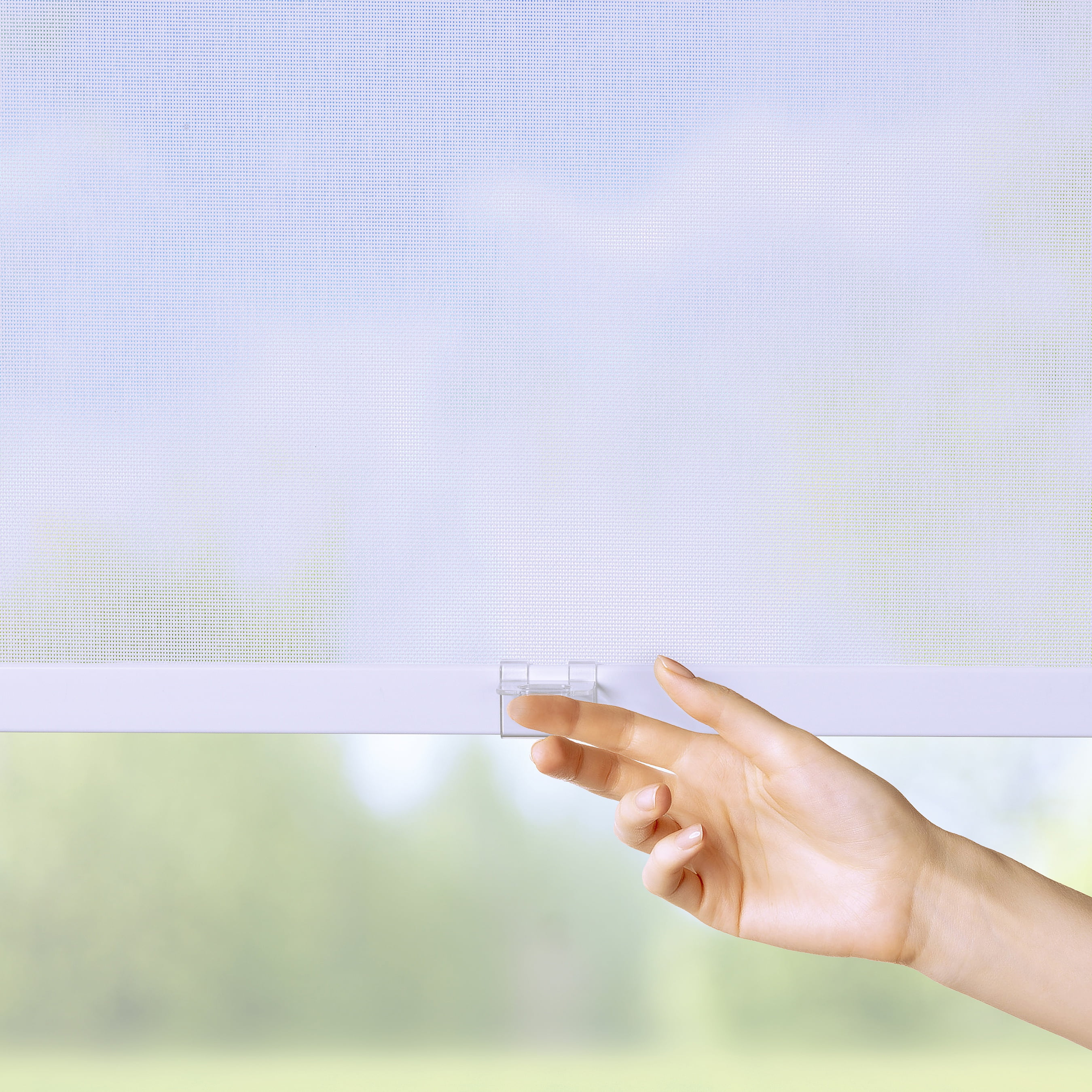 Coverscaped Limited Custom Cordless Solar Screen Roller Shade, Pure White,27.75 x 72