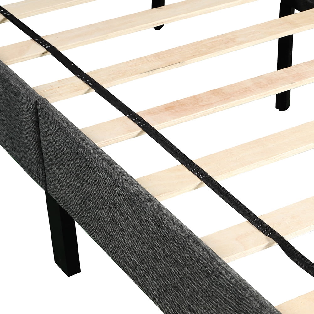 Kepooman Twin Size Upholstered Button Tufted Platform Bed with Headboard, 83.5"L x 41.3"W x 40.2"H, Gary Kepooman Twin Size Upholstered Button Tufted Platform Bed with Headboard, 83.5"L x 41.3"W x 40.2"H, Gary
