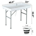 thumbnail image 4 of HomGarden Party Ice Cooler Table Folding Chill Table W/Skirt & Drain Hose & Bucket for Picnic Indoor Outdoor, 4 of 10