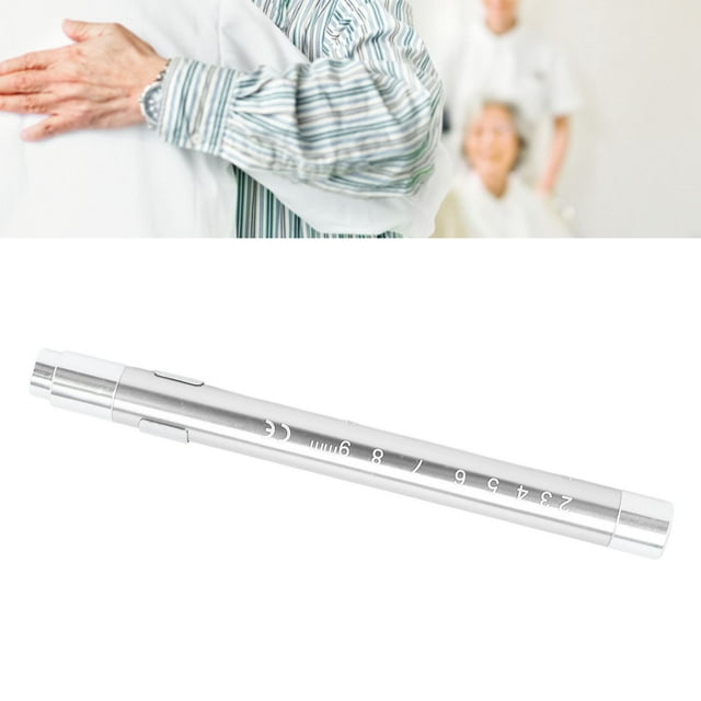 Pen Light With Pupil Gauge LED Penlight For Nurses Doctors Penlight With Yellow Lighting, Measure Pupil Dilation
