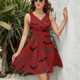 thumbnail image 3 of Bats Dress Fashion Beach Long Dresses Female Party Printed Sundress, 3 of 7