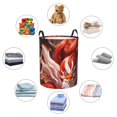 thumbnail image 6 of Fotbe Red Leaf Flame Fox Laundry Basket with Handles, Waterproof Large Laundry Hamper, Wash Bag for Corner Dorm, Rolling Laundry Basket with Handles-Medium, 6 of 8