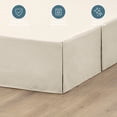thumbnail image 4 of Bare Home Double Brushed Bed Skirt - Premium 1800 Collection - 15-inch Drop - California King, Sand, 4 of 9