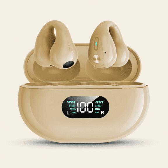 New Wireless Ear Clip Headphones, Open Ear Headphones, Mini Headphones, Bluetooth 5.3 Sports Waterproof Headphones Wireless Earbuds Sports