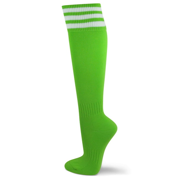 Couver Unisex Knee High Triple Stripe Youth Athletic Nylon Soccer Tube ...