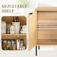 thumbnail image 4 of ANHDAH Buffet Cabinet with 3 Doors, 46" Farmhouse Credenza Sideboard, Modern Coffee Bar Cabinet for Kitchen, Living Room, Entryway,Natural Oak, 4 of 8