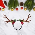 thumbnail image 3 of Diadema navideña, tocado navideño, accesorio fotográfico, decoración, diadema para disfraz de fiesta de Navidad para mujeres, niñas, cumpleaños, bodas Café, 3 of 5