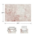 thumbnail image 4 of VUNATE 5'x7'Rugs for Living Room Washable Rugs Modern Abstract Area Rug Neutral Indoor Carpet Soft Rugs for Bedroom Office Dining Room Kitchen Laundry Room Accent Rug Modern Home Decor Pink, 4 of 8