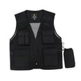 thumbnail image 3 of Men's Fishing Vest Multi Pockets Outerwear Quick Dry Breathable Lightweight Vest Black XL, 3 of 8