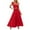 Red, variant on OSOLU Women Casual Dress Flutter Sleeve Solid Color Vacation Dresses Spring Fall Layering Comfortable Daily Wear Stylish Sundress Dresses For Women 2025 Elegant Classy