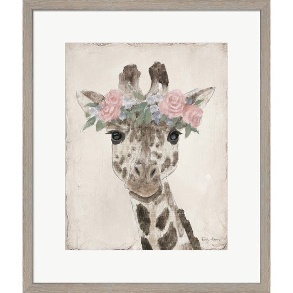 Great Art Now Flower Friends II Neutral by Emily Adams, Framed Wall Art, 18W x 21H
