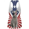 thumbnail image 2 of 4th Of July Meowica America Patriot Cat All Over Womens Work Out Tank Top Multi LG, 2 of 2