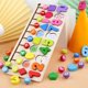 thumbnail image 4 of Juego educativo de aprendizaje temprano para niños, formas de números, pensamiento logarítmico, tablero de aprendizaje, juego de juguetes cognitivos de Color, 4 of 5